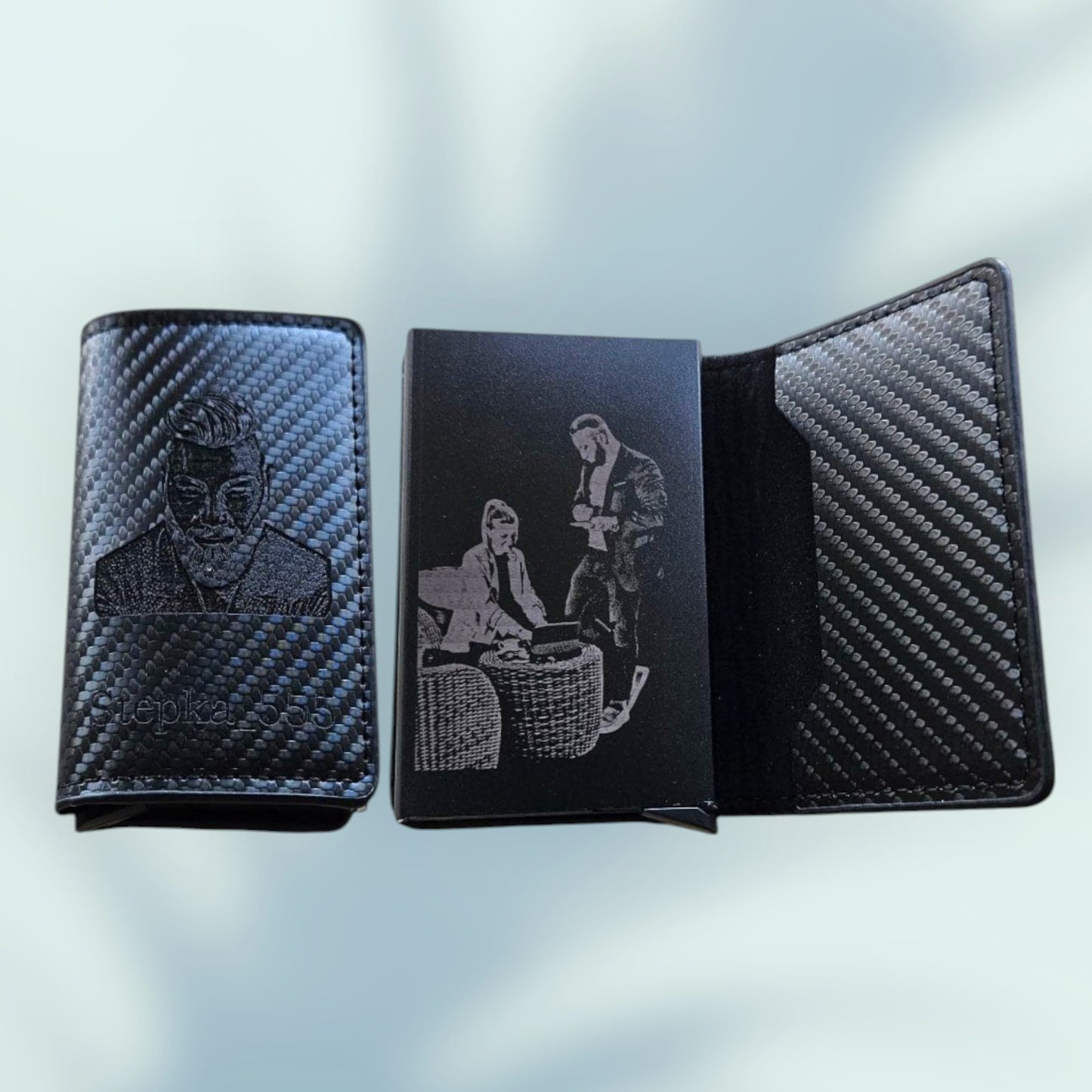 Personalisiert Foto Geldbörse / Portemonnaie / Kreditkarten Etuis mit Gravur